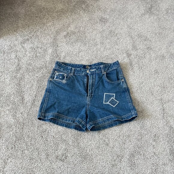 GAP Factory Blue High Waist Women Shorts - Picture 1 of 4
